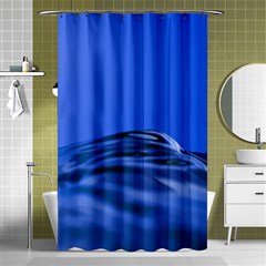 Wave Macro Water Surface Shower Curtain 48  X 72  (small)  by Pakrebo