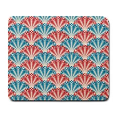 Seamless Patter Peacock Feathers Large Mousepads