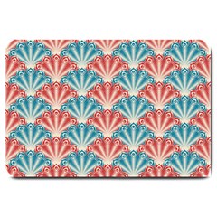 Seamless Patter Peacock Feathers Large Doormat  by Pakrebo