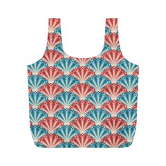 Seamless Patter Peacock Feathers Full Print Recycle Bag (m) by Pakrebo