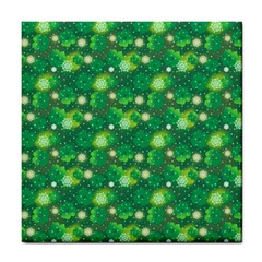 Leaf Clover Star Glitter Seamless Tile Coasters by Pakrebo