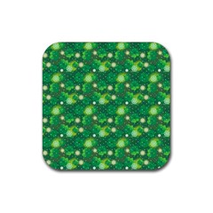 Leaf Clover Star Glitter Seamless Rubber Coaster (square) 