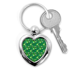 Leaf Clover Star Glitter Seamless Key Chains (heart)  by Pakrebo