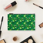 Leaf Clover Star Glitter Seamless Cosmetic Bag (Small) Front