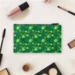 Leaf Clover Star Glitter Seamless Cosmetic Bag (Small) Back