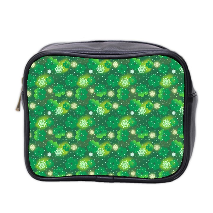 Leaf Clover Star Glitter Seamless Mini Toiletries Bag (Two Sides)