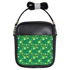 Leaf Clover Star Glitter Seamless Girls Sling Bag by Pakrebo