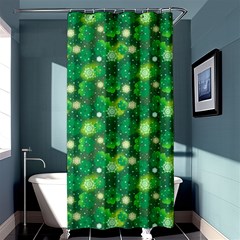 Leaf Clover Star Glitter Seamless Shower Curtain 36  X 72  (stall)  by Pakrebo