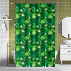 Leaf Clover Star Glitter Seamless Shower Curtain 48  X 72  (small)  by Pakrebo