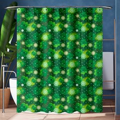 Leaf Clover Star Glitter Seamless Shower Curtain 60  X 72  (medium)  by Pakrebo