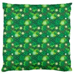 Leaf Clover Star Glitter Seamless Large Flano Cushion Case (One Side) Front