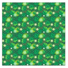 Leaf Clover Star Glitter Seamless Large Satin Scarf (square) by Pakrebo