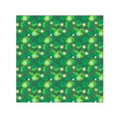 Leaf Clover Star Glitter Seamless Small Satin Scarf (square) by Pakrebo