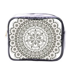 Vector Mandala Drawing Decoration Mini Toiletries Bag (one Side) by Pakrebo