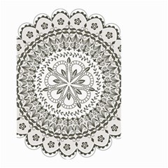 Vector Mandala Drawing Decoration Small Garden Flag (two Sides) by Pakrebo