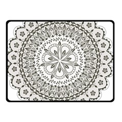 Vector Mandala Drawing Decoration Double Sided Fleece Blanket (small)  by Pakrebo