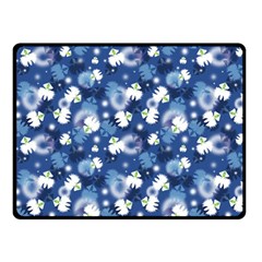 White Flowers Summer Plant Fleece Blanket (small) by Pakrebo