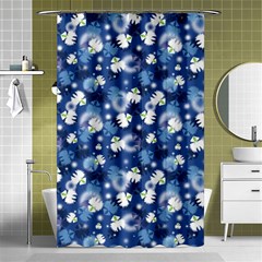 White Flowers Summer Plant Shower Curtain 48  X 72  (small)  by Pakrebo