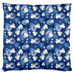 White Flowers Summer Plant Large Cushion Case (two Sides) by Pakrebo