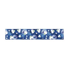 White Flowers Summer Plant Flano Scarf (mini) by Pakrebo