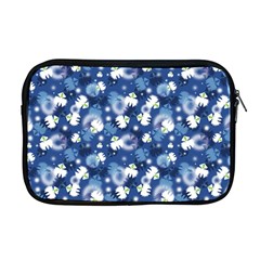 White Flowers Summer Plant Apple Macbook Pro 17  Zipper Case by Pakrebo