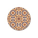 Orange Seamless Pattern Tile Magnet 3  (Round) Front