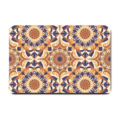 Orange Seamless Pattern Tile Small Doormat  by Pakrebo