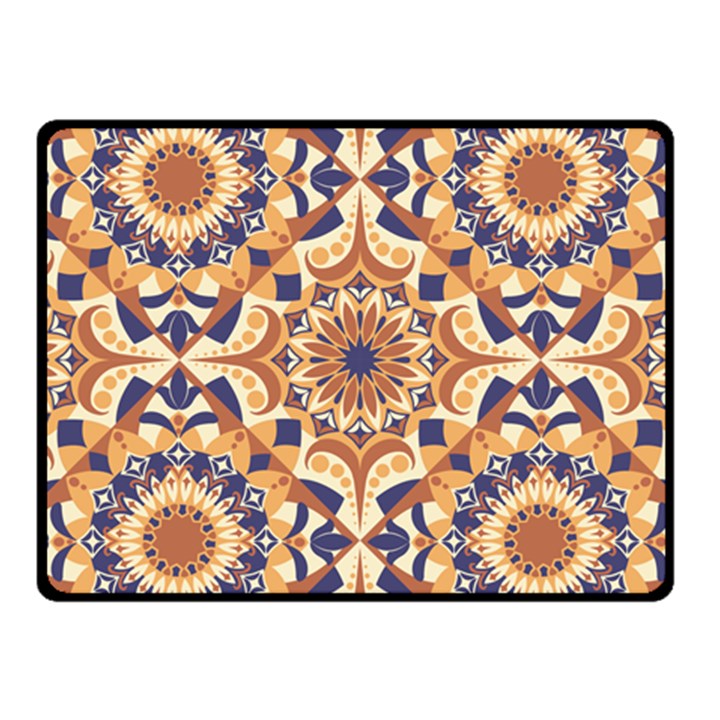 Orange Seamless Pattern Tile Fleece Blanket (Small)