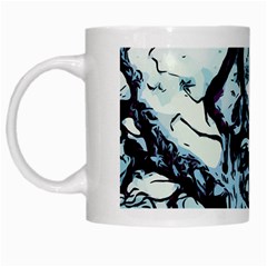 Tree Winter Blue Snow Cold Scene White Mugs by Pakrebo