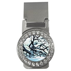 Tree Winter Blue Snow Cold Scene Money Clips (cz)  by Pakrebo