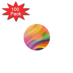 Wave Watercolor Watercolour 1  Mini Magnets (100 Pack)  by Pakrebo