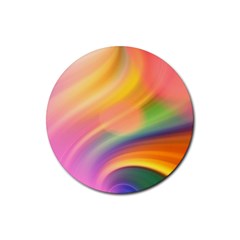 Wave Watercolor Watercolour Rubber Coaster (round)  by Pakrebo