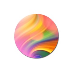 Wave Watercolor Watercolour Magnet 3  (round) by Pakrebo