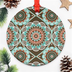 Seamless Pattern Colorful Wallpaper Ornament (round) by Pakrebo