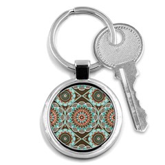 Seamless Pattern Colorful Wallpaper Key Chains (round)  by Pakrebo