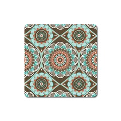 Seamless Pattern Colorful Wallpaper Square Magnet by Pakrebo