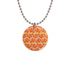 Maple Leaf Autumnal Leaves Autumn 1  Button Necklace by Pakrebo