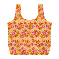 Maple Leaf Autumnal Leaves Autumn Full Print Recycle Bag (l) by Pakrebo