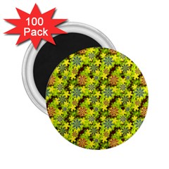 Flowers Yellow Red Blue Seamless 2 25  Magnets (100 Pack)  by Pakrebo