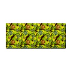 Flowers Yellow Red Blue Seamless Hand Towel by Pakrebo