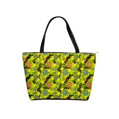 Flowers Yellow Red Blue Seamless Classic Shoulder Handbag by Pakrebo