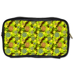 Flowers Yellow Red Blue Seamless Toiletries Bag (two Sides) by Pakrebo