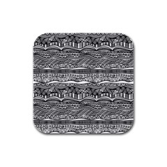 Ethno Seamless Pattern Rubber Square Coaster (4 Pack)  by Pakrebo