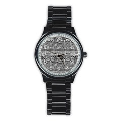 Ethno Seamless Pattern Stainless Steel Round Watch by Pakrebo