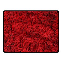 Rose Roses Flowers Red Valentine Fleece Blanket (small) by Pakrebo