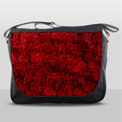 Rose Roses Flowers Red Valentine Messenger Bag by Pakrebo