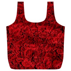 Rose Roses Flowers Red Valentine Full Print Recycle Bag (xl) by Pakrebo