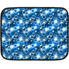 Star Hexagon Blue Deep Blue Light Double Sided Fleece Blanket (mini)  by Pakrebo