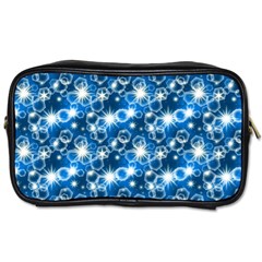 Star Hexagon Blue Deep Blue Light Toiletries Bag (two Sides) by Pakrebo