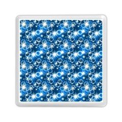 Star Hexagon Blue Deep Blue Light Memory Card Reader (square) by Pakrebo